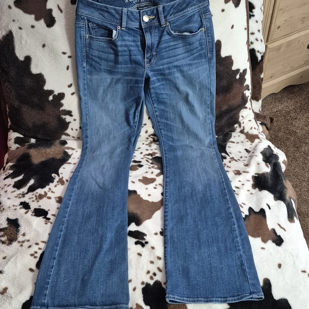 American Eagle Outfitters, Kick Boot, Womens Boot Cut Jeans, Size 8 Long. - Picture 3 of 14